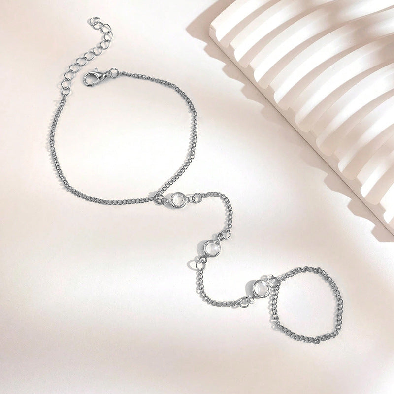 “Circle Link” S925 Sterling Silver Chain Ring Bracelet