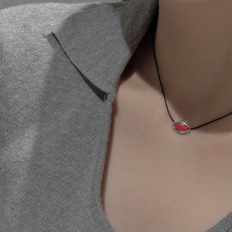 “Playful Loop” S925 Sterling Silver Pig Nose-Inspired Adjustable Necklace