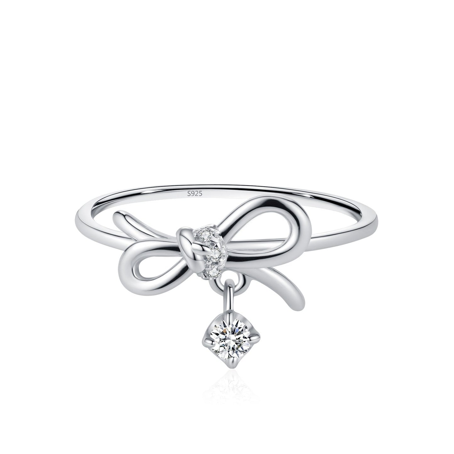 Lumi Bow Bow Necklace & Ring Set in 925 Sterling Silver