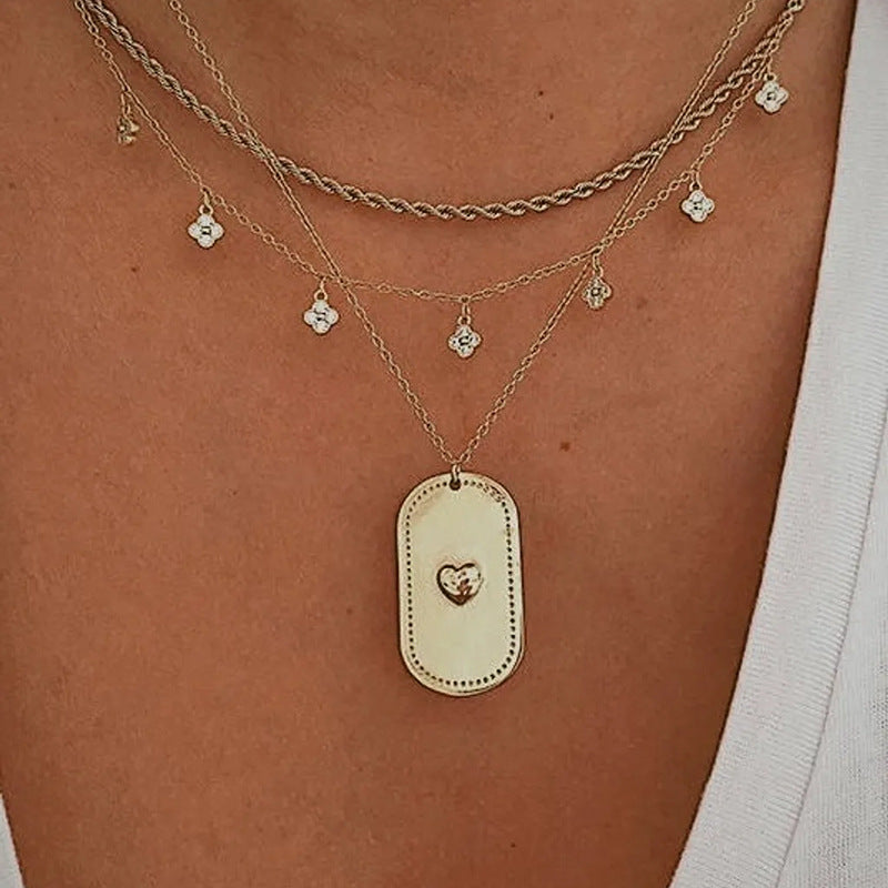 “Clover Muse” S925 Sterling Silver Four-Leaf Clover Necklace
