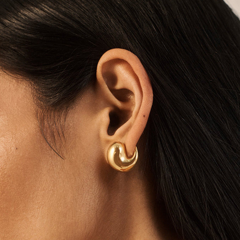 “Infinity Muse” S925 Sterling Silver Infinity Stud Earrings