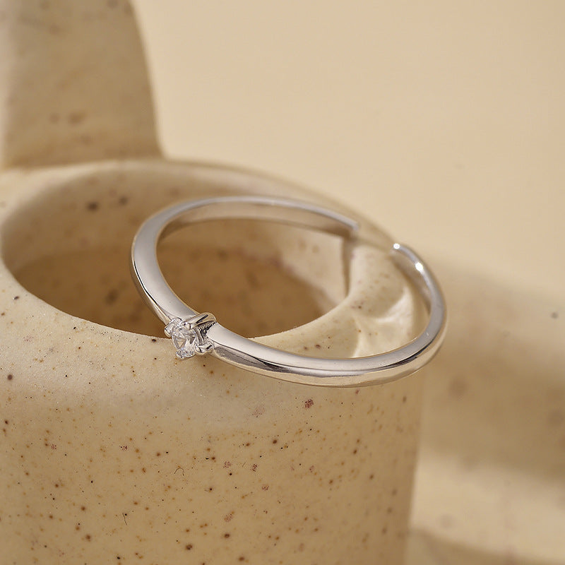 “Luxe Orbit” S925 Sterling Silver Sparkling Open Ring Collection