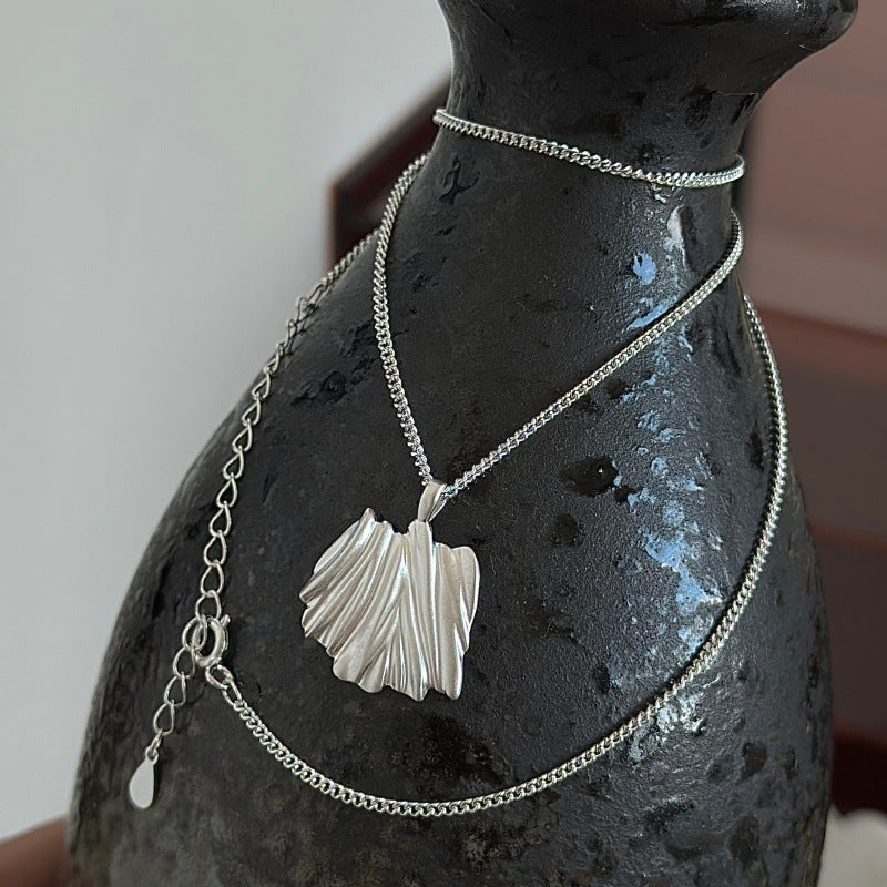 “Matte Muse” S925 Sterling Silver Minimalist Geometric Necklace