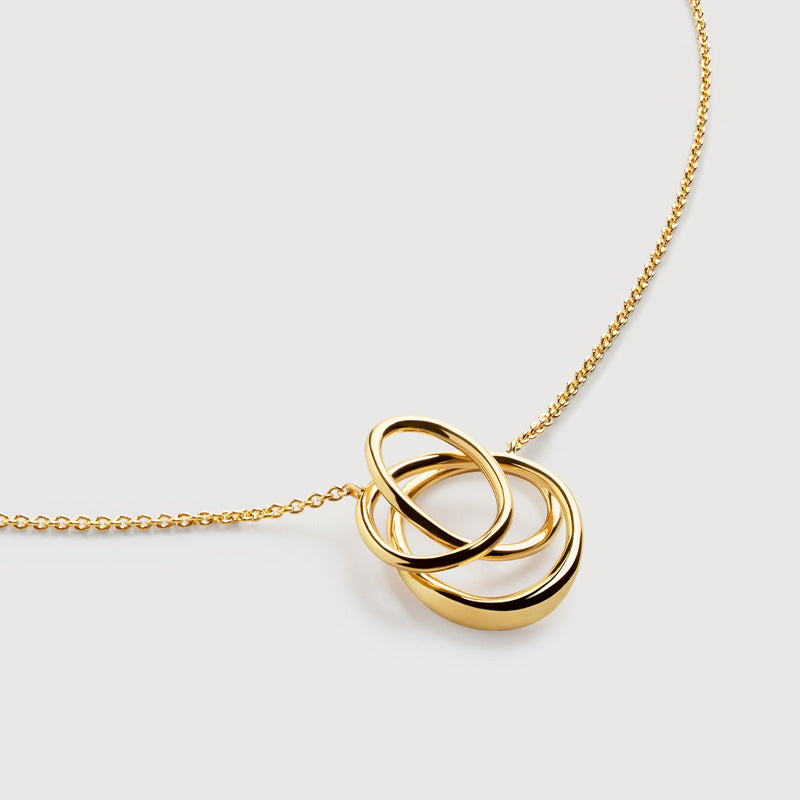 “Twist Muse” S925 Sterling Silver Irregular Geometric Necklace