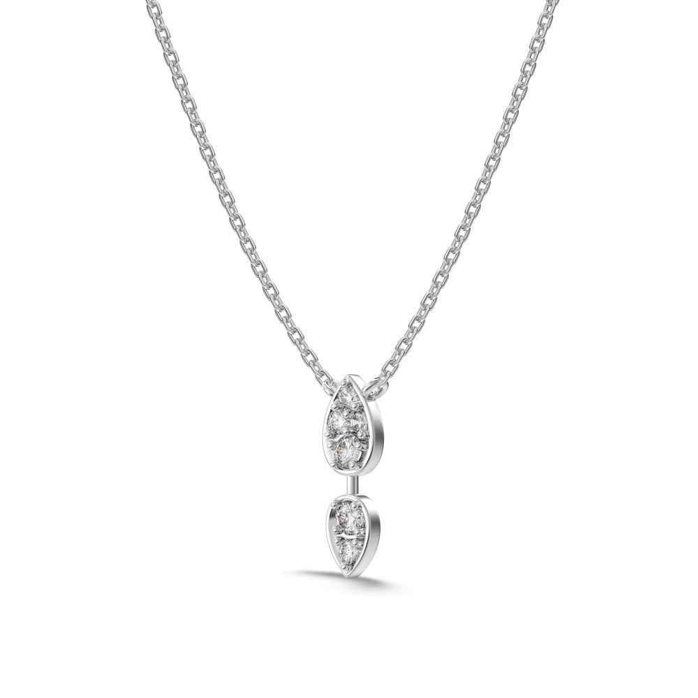 925 Sterling Silver Tear of Light Drop Zircon Jewelry Set Necklace Earrings