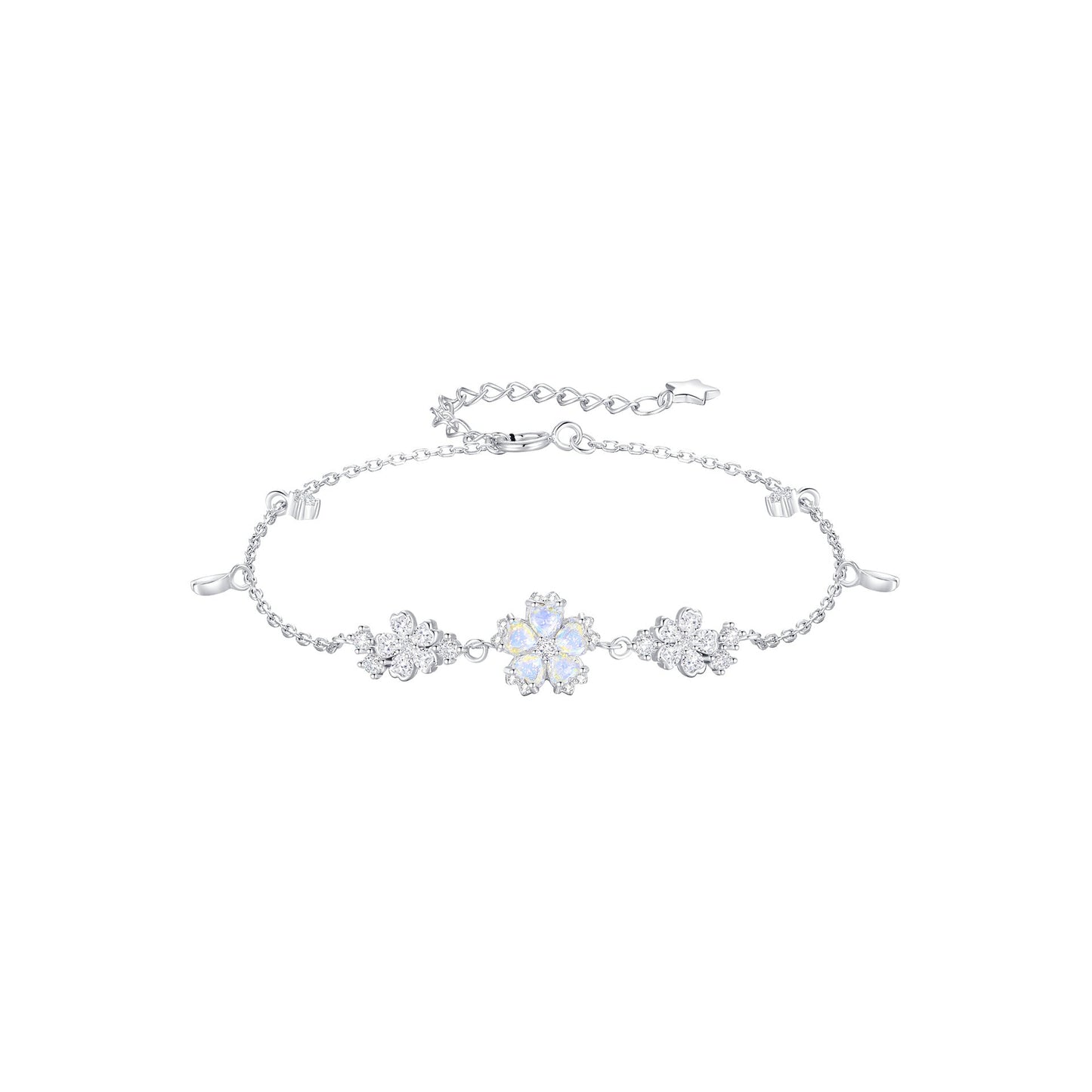 Petal Reverie Rotating Sakura Jewelry Set 925 Sterling Silver Zircon