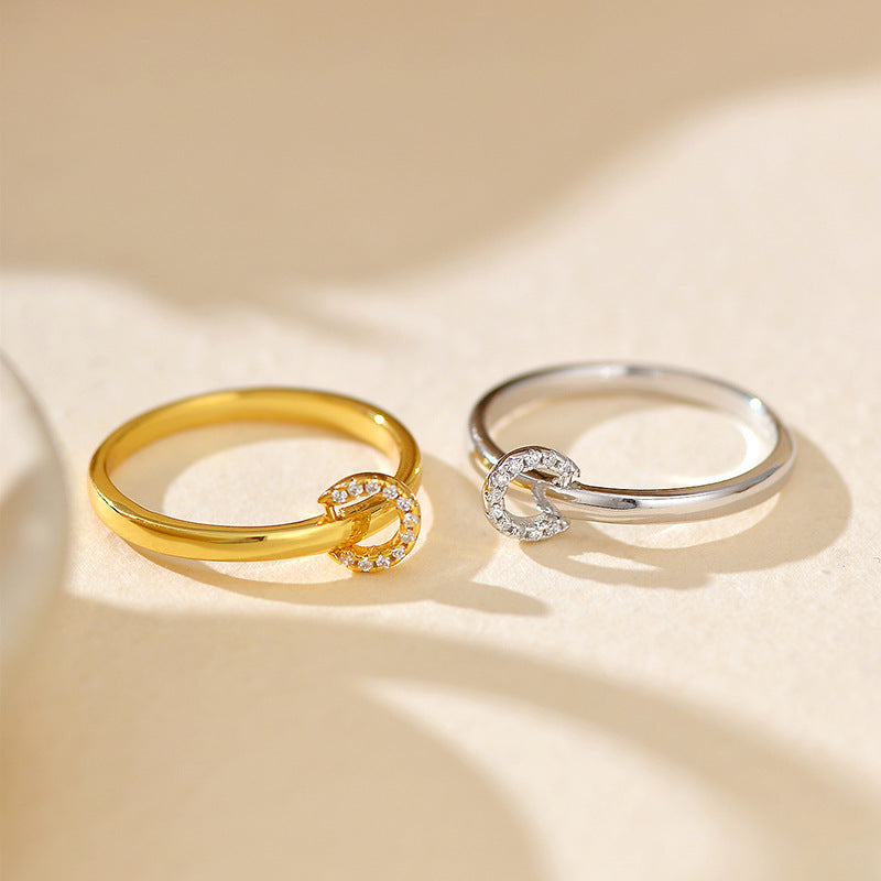 “Luxe Loop” S925 Sterling Silver Zircon Circle Ring