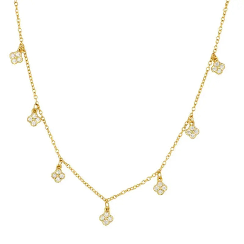 “Clover Muse” S925 Sterling Silver Four-Leaf Clover Necklace