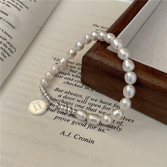 925 Sterling Silver Freshwater Pearl Necklace and Bracelet Set