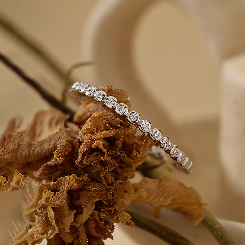 “Luxe Orbit” S925 Sterling Silver Sparkling Open Ring Collection