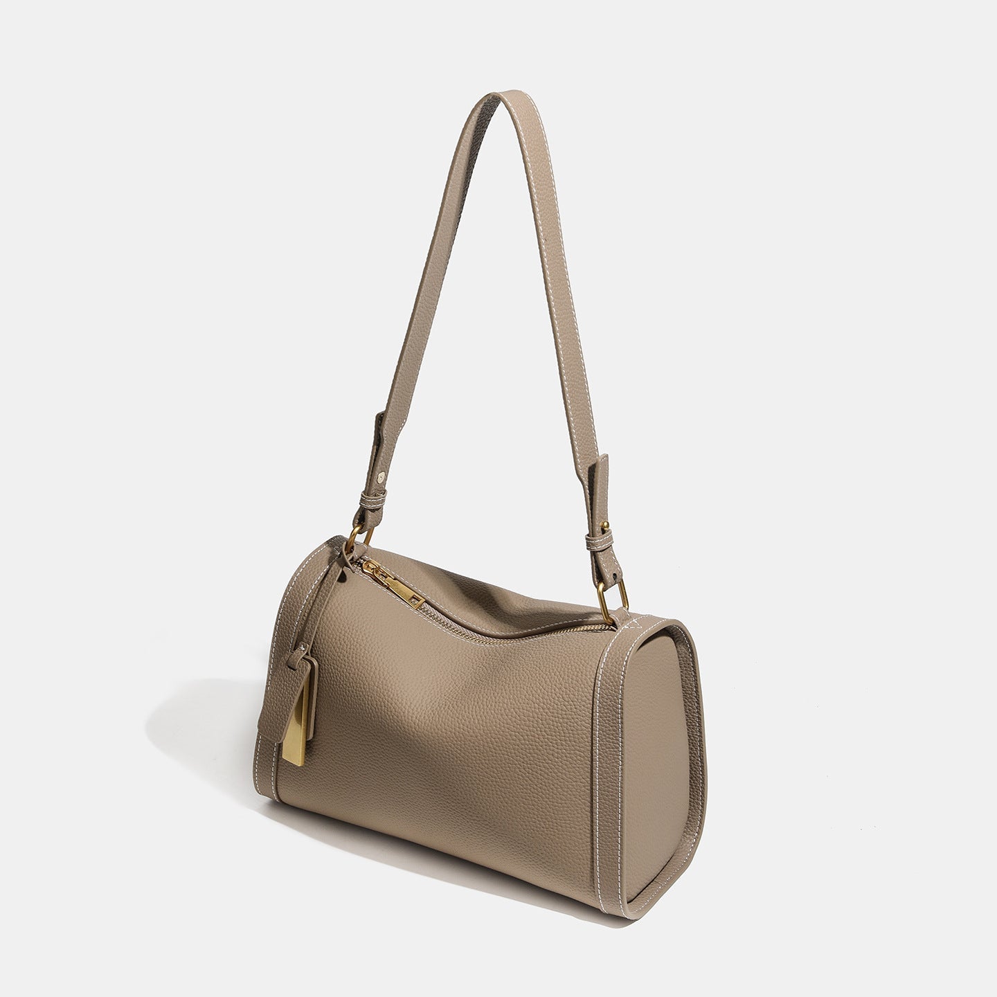 Women's Pebbled Cowhide Slouch Boston Shoulder Bag