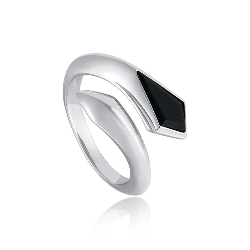 “Diamond Kite” S925 Sterling Silver Open Adjustable Zircon Ring