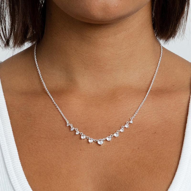 “Orbit Eclat” S925 Sterling Silver Zircon Circle Necklace