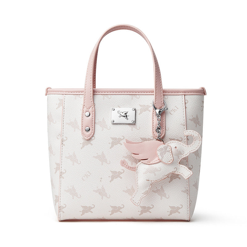 Women's Flying Elephant Monogram Mini Tote with Convertible Strap