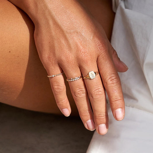“Starlight Heart” S925 Sterling Silver Eight-Point Star Ring