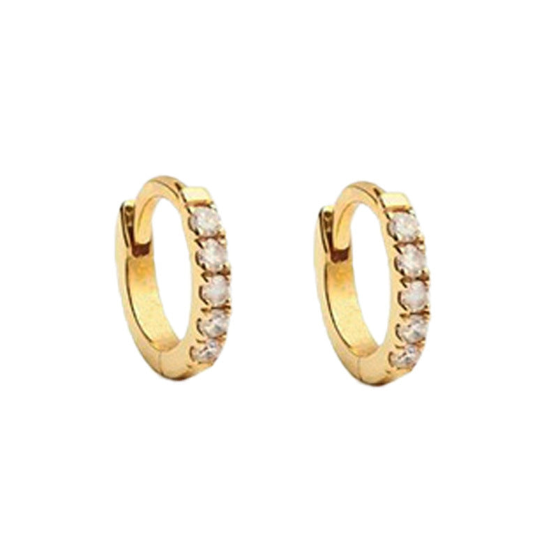 “Classic Orbit” S925 Sterling Silver Zircon Circle Hoop Earrings