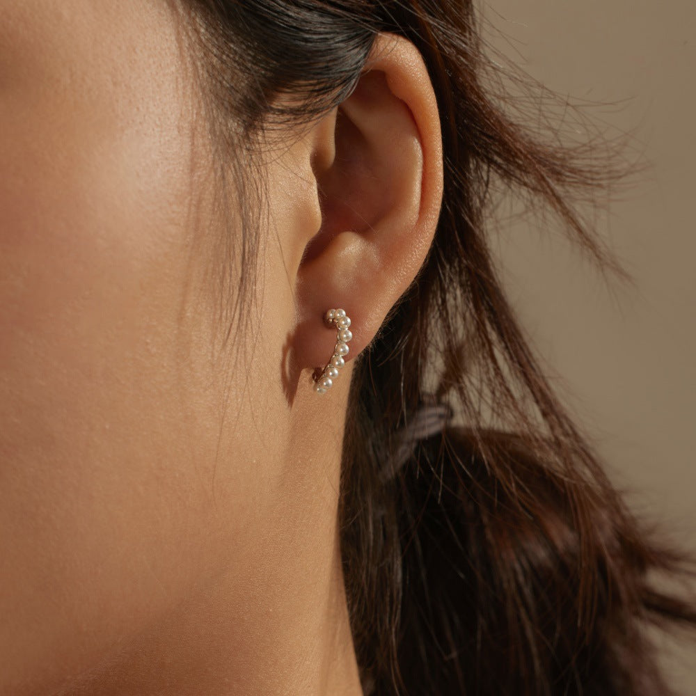925 Sterling Silver Heart Pearl Stud Earrings – Pearl Devotion