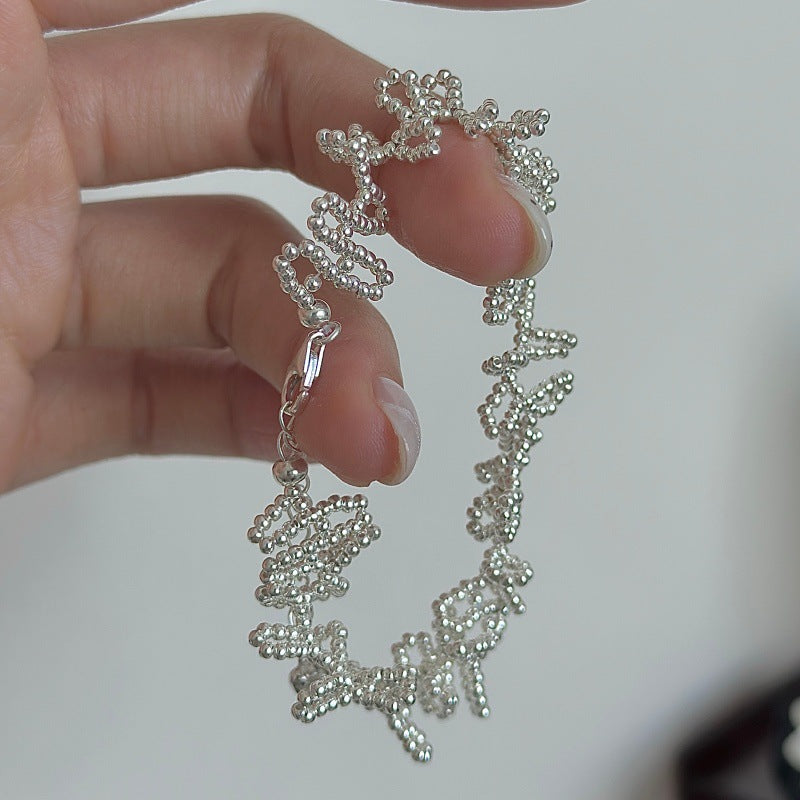 “Waveform” S925 Sterling Silver Irregular Wave Bracelet