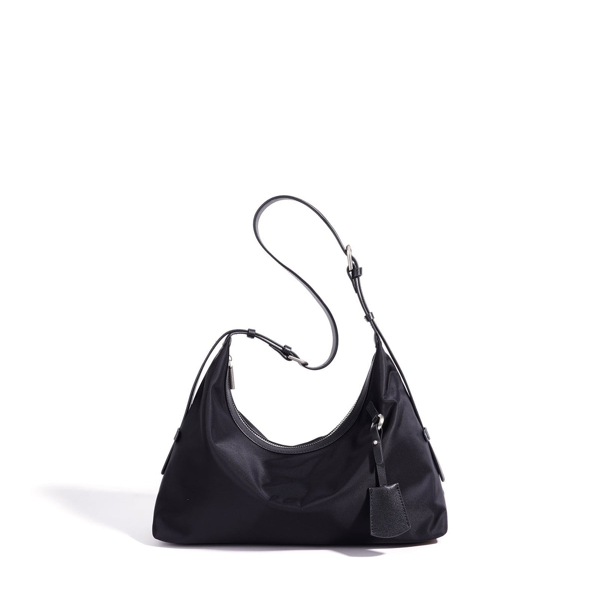 Women's Nylon Crescent Hobo Bag with Adjustable Strap