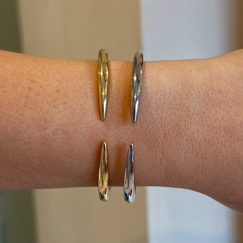 “Pure Orbit” S925 Sterling Silver Open Cuff Bracelet