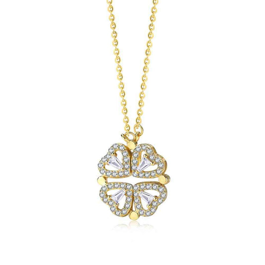925 Sterling Silver Convertible Clover Heart Necklace – Lucky Morph