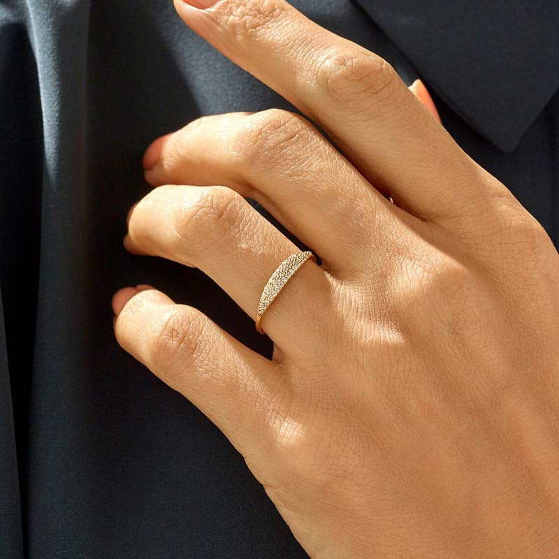 “Eclat Line” S925 Sterling Silver Full-Pave Zircon Ring