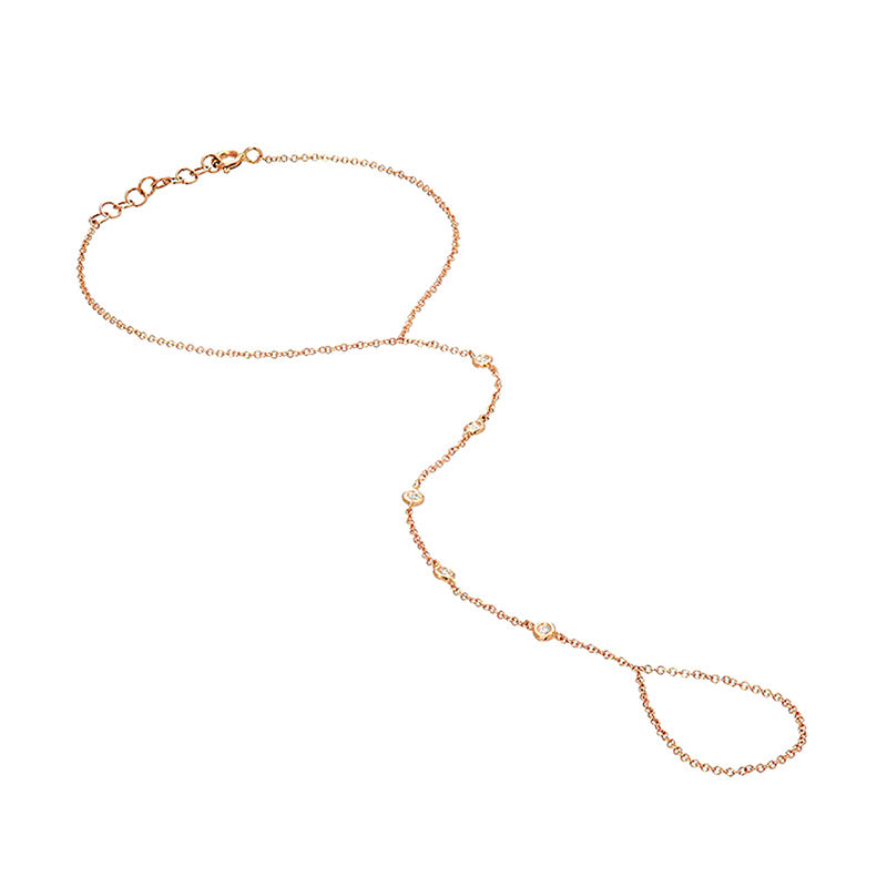 “Linked Muse” S925 Sterling Silver Hand-to-Finger Chain Bracelet