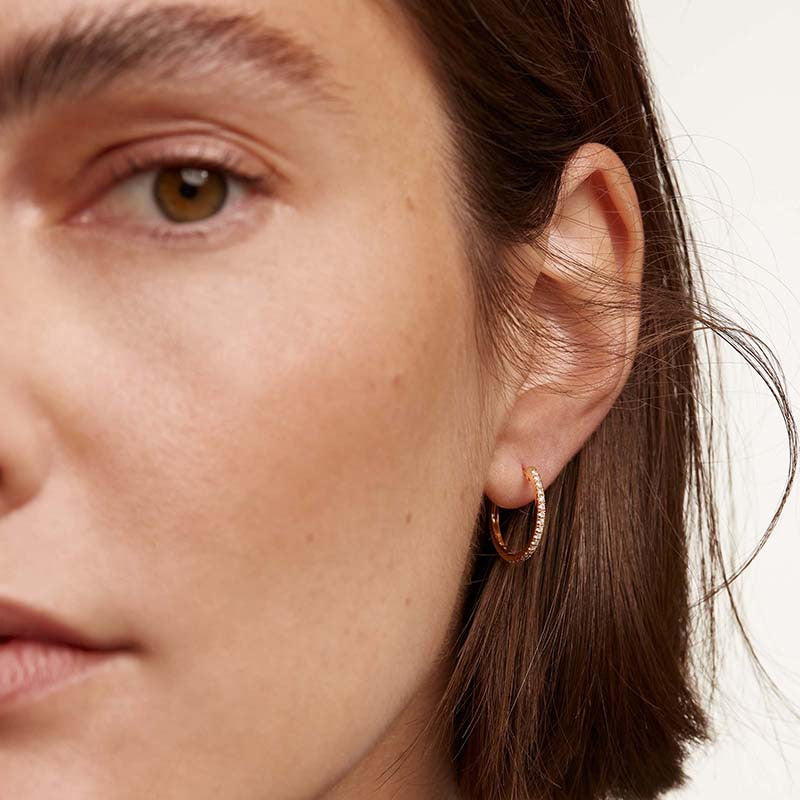 “Halo Minimal” S925 Sterling Silver Geometric Hoop Earrings