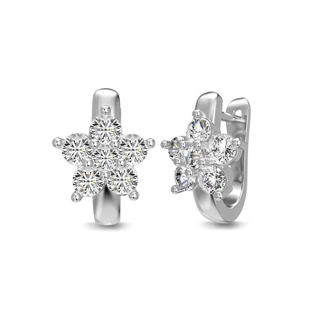 Snowfall Radiance Snowflake Zircon Jewelry Set in S925 Sterling Silver