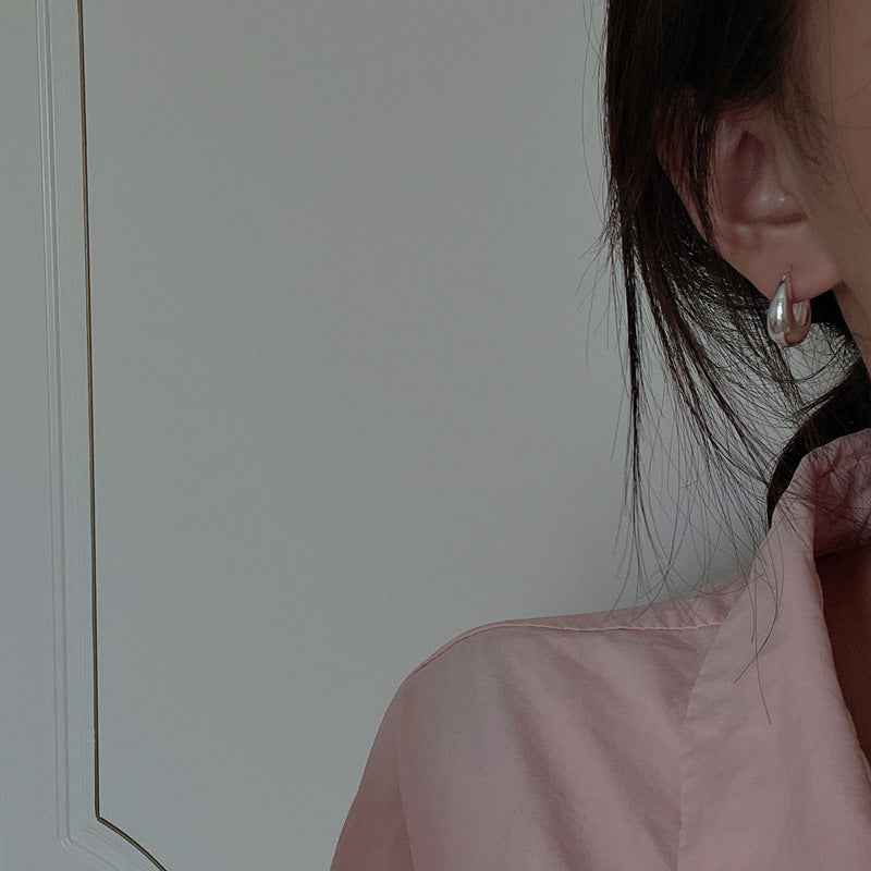 S925 Sterling Silver Crescent Moon Earrings Minimalist Design