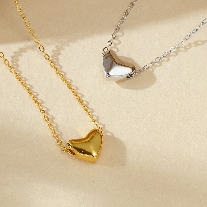 “Heart Glide” S925 Sterling Silver Sliding Heart Necklace