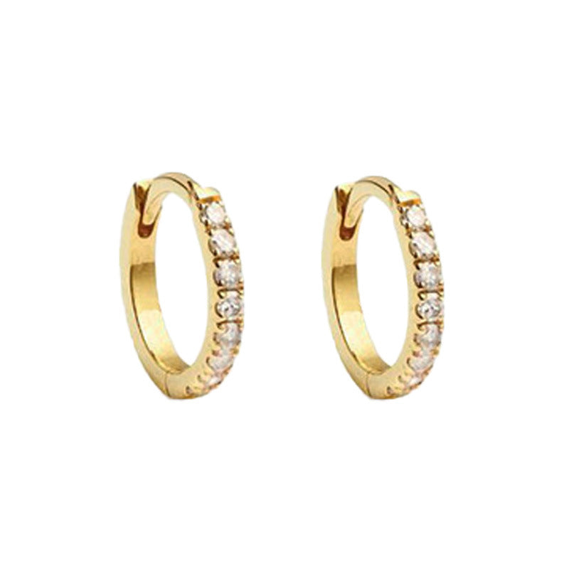 “Classic Orbit” S925 Sterling Silver Zircon Circle Hoop Earrings