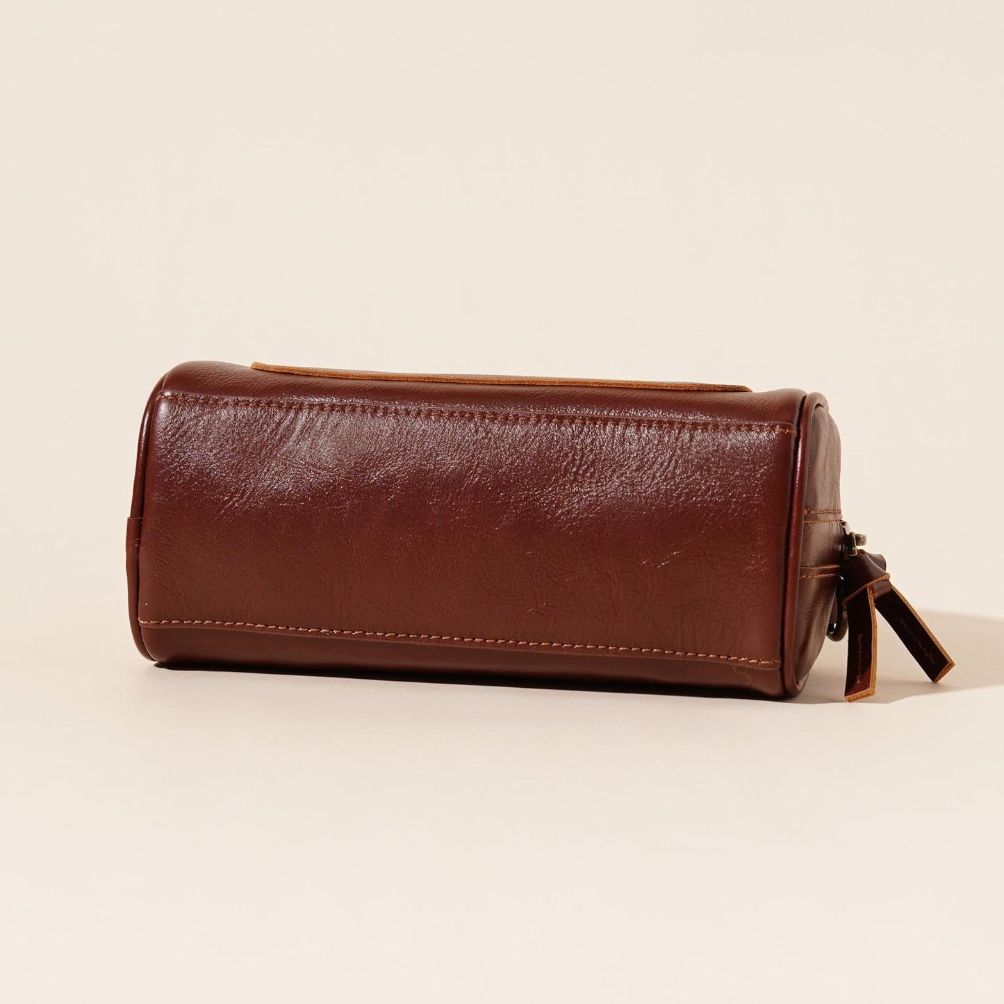 Women's Oil-Waxed Cowhide Mini Dome Boston Bag
