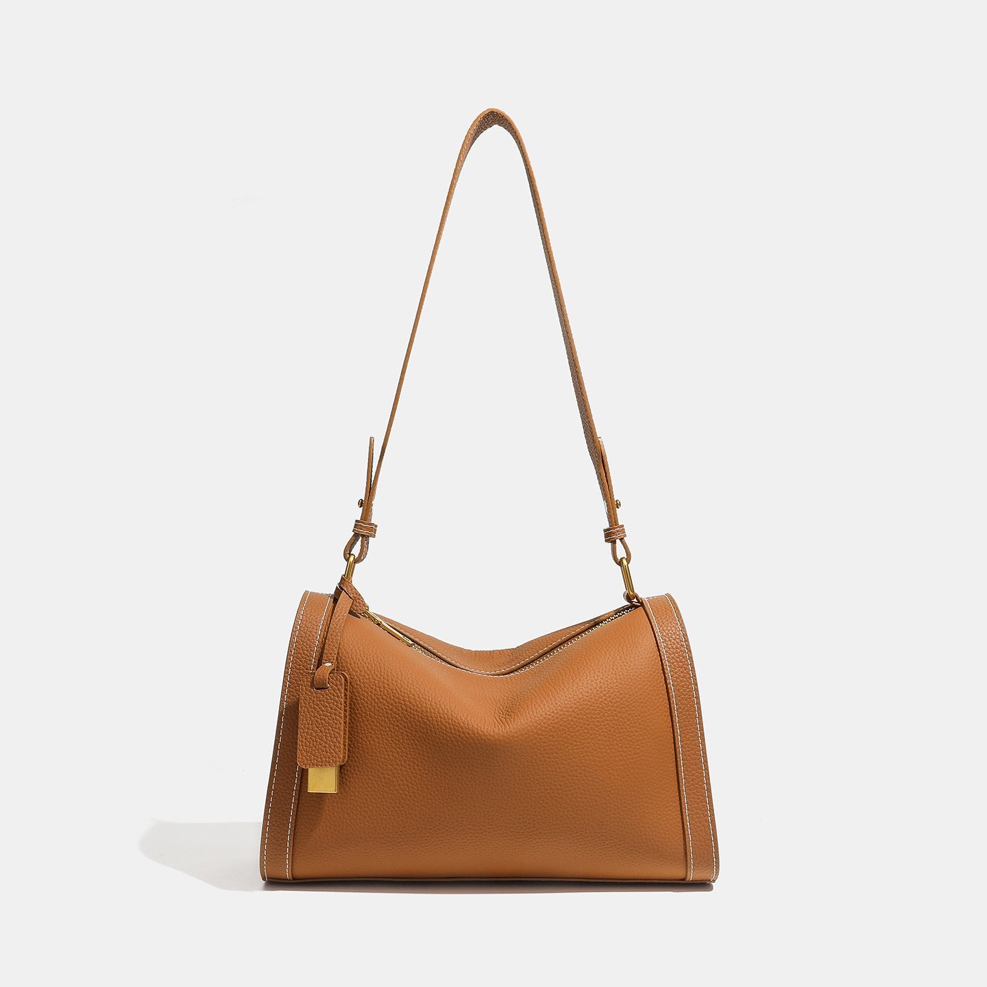 Women's Pebbled Cowhide Slouch Boston Shoulder Bag