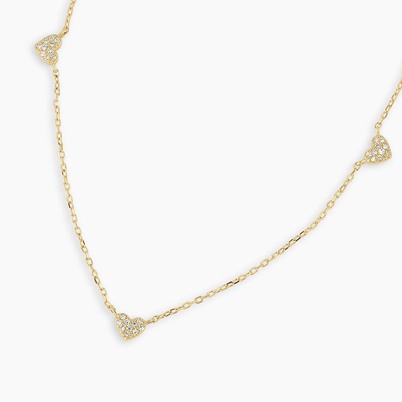 “Sweetheart Glow” S925 Sterling Silver Zircon Heart Necklace