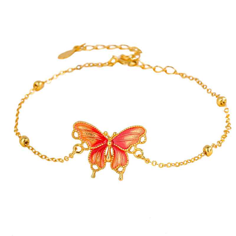 Butterfly Reverie Enamel Butterfly Jewelry Set in S925 Sterling Silver