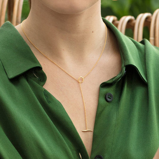 “Orbit Line” S925 Sterling Silver Geometric Necklace