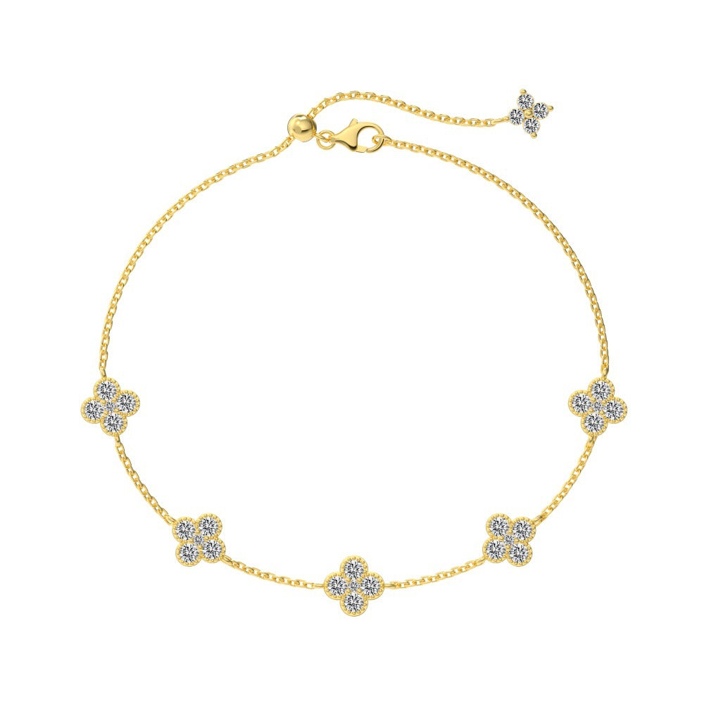 925 Sterling Silver Five Clover Bracelet – Lumi Clover