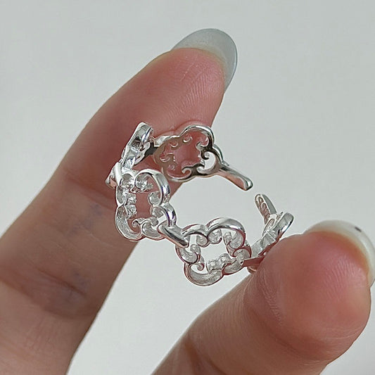 “Vine Whisper” S925 Sterling Silver Open Adjustable Vine Ring