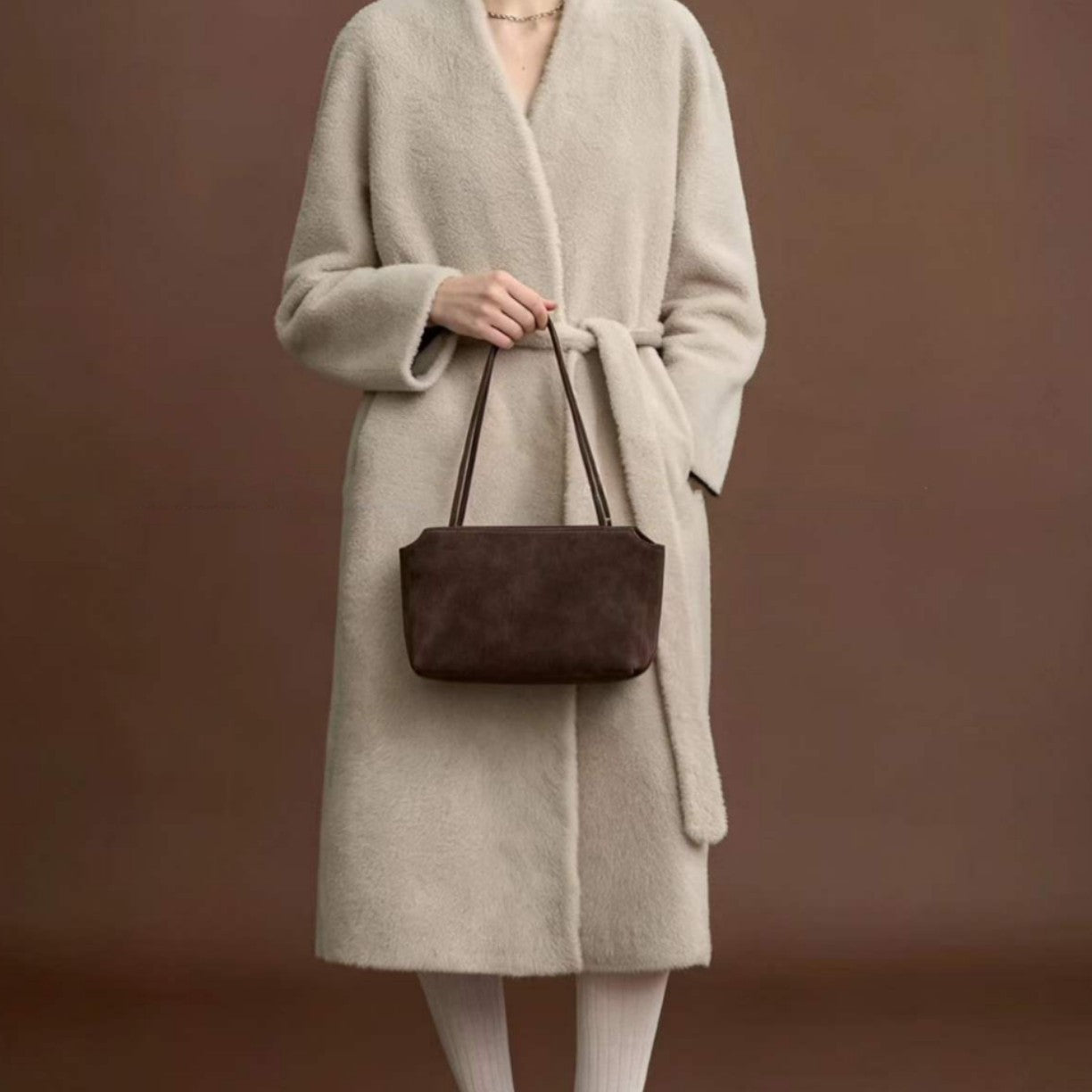 Women's Genuine Suede Leather Mini Shoulder Bag