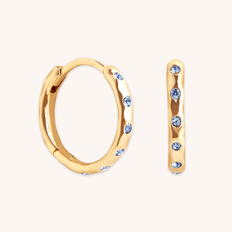“Stellar Edge” S925 Sterling Silver Star Huggie Hoop Earrings