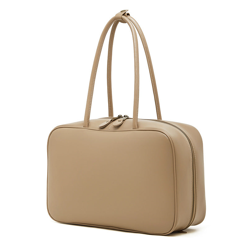 Women's Smooth Full-Grain Cowhide Boxy Work Bag