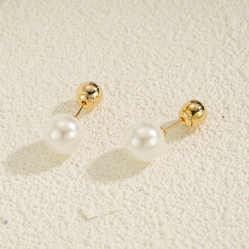 “Pearl Muse” S925 Sterling Silver Irregular Pearl Stud Earrings