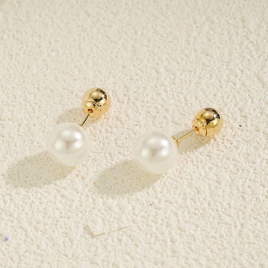 “Pearl Muse” S925 Sterling Silver Irregular Pearl Stud Earrings