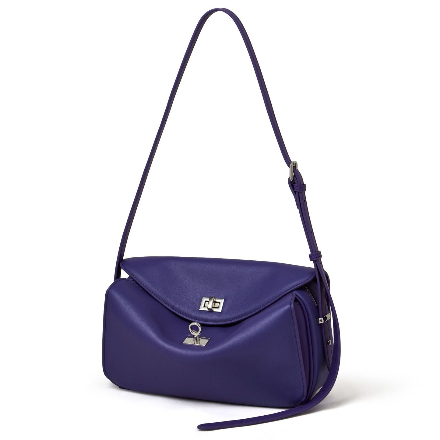 Women's Genuine Leather Envelope Flap Bag with Twist-Lock