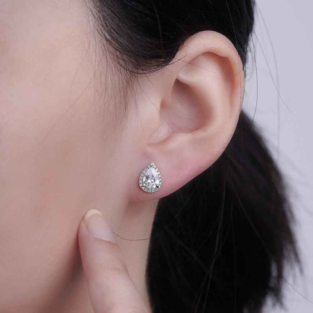 925 Sterling Silver Teardrop Zircon Jewelry Set – Teardrop Radiance