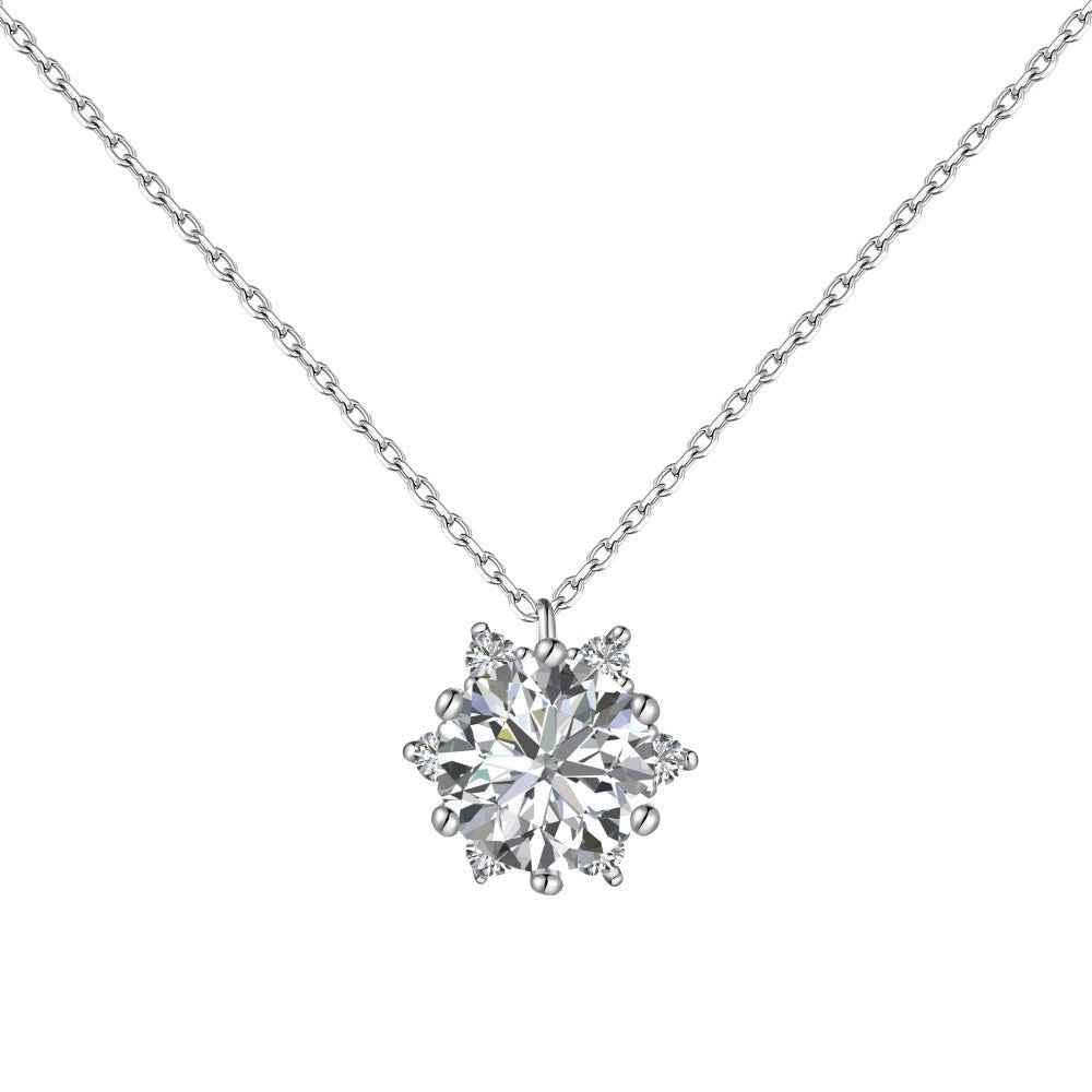 Camellia Lumiere Floral Jewelry Set with Zircon in S925 Sterling Silver