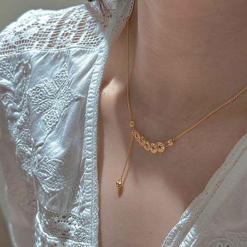 925 Sterling Silver Vintage Coin Link Necklace – Golden Coin Weave
