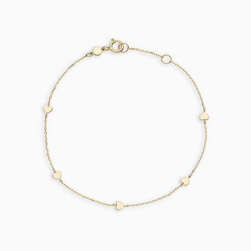 “Heart Muse” S925 Sterling Silver Minimalist Heart Bracelet