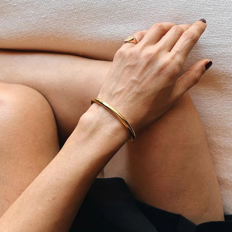 “Pure Orbit” S925 Sterling Silver Open Cuff Bracelet